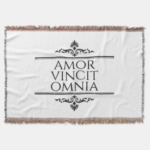 Amor Vincit Omnia Love verovert alle Latijnse zinn Deken