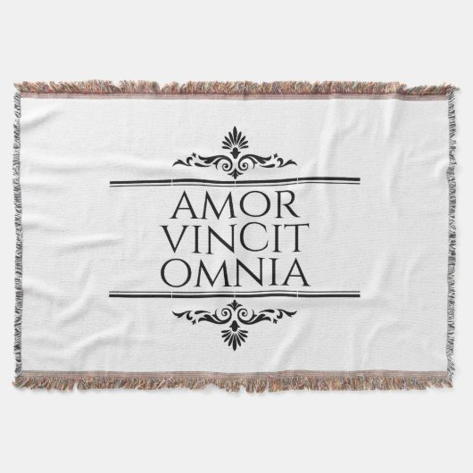 Amor Vincit Omnia Love verovert alle Latijnse zinn Deken (Voorkant)