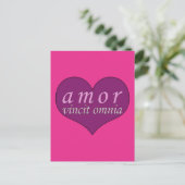Amor Vincit Omnia Love verovert de hele Valentijns Feestdagenkaart (Staand voorkant)