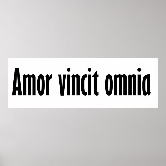 Amor Vincit Omnia Poster (Voorkant)