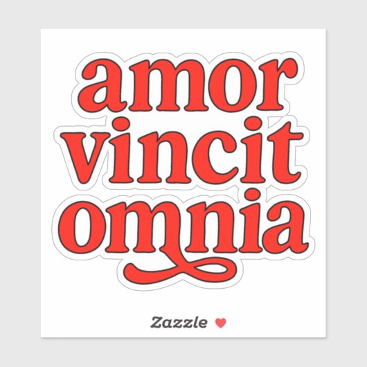 Amor vincit omnia sticker (Vel)