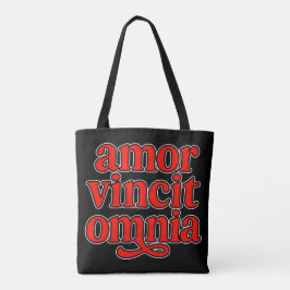 Amor vincit omnia tote bag