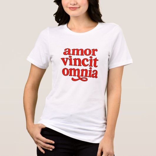 Amor vincit omnia Tri-Blend shirt (Voorkant)
