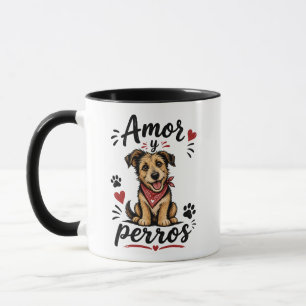 Amor y Perros Grappig Hond Liefhebber Design Mok