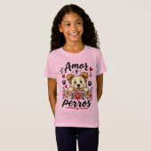 Amor y Perros Grappig Hond Liefhebber Design T-shirt (Voorkant volledig)