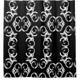 Amora 5 Zwart-wit Douchegordijn