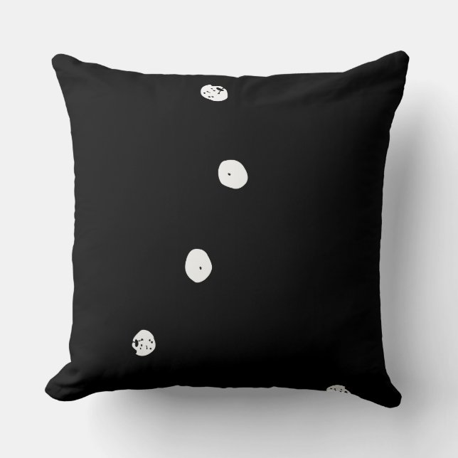 Amora abstract zwart en wit kussen (Voorkant)