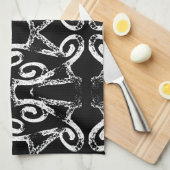 Amora een zwart-wit theedoek (Quarter Fold)