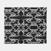 Amora in zwart-wit fleece deken (Voorkant (Horizontaal))