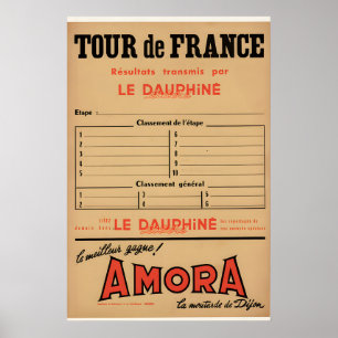 Amora Tour de France - Dauphine Libre Origineel Poster