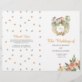 Amore & Aranci | Gevouwen bruiloft programma (Voorkant)