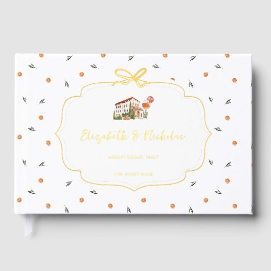 Amore & Aranci | Mediterrane bruiloft Gastenboek (Voorkant)