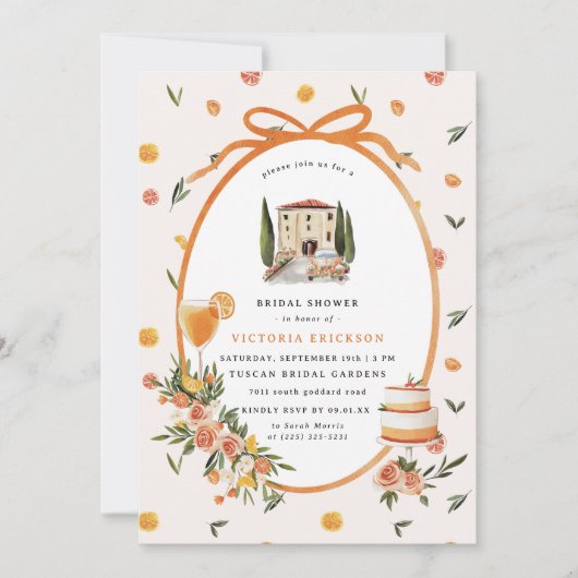 Amore & Aranci | Sweet Citrus Vrijgezellenfeest Kaart (Voorkant)