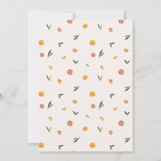 Amore & Aranci | Sweet Citrus Vrijgezellenfeest Kaart (Achterkant)