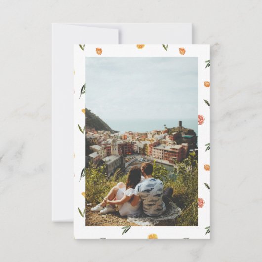 Amore & Aranci | Toscane Italië Monogram Huwelijk (Achterkant)