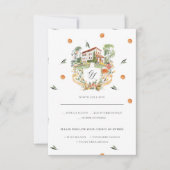 Amore & Aranci | Trouw-RSVP met monogram RSVP Kaartje (Voorkant)