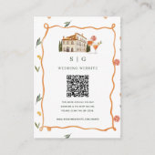 Amore & Aranci | Trouwwebsite QR Code Scan Informatiekaartje (Voorkant)