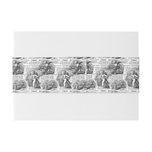 Amore Cupido Romantische Liefde Bruiloft of Verlov Uitnodigingen Wikkel (Achterkant Voorbeeld)