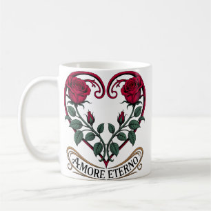 Amore Eterno Romantische ochtend Rozen Koffiemok