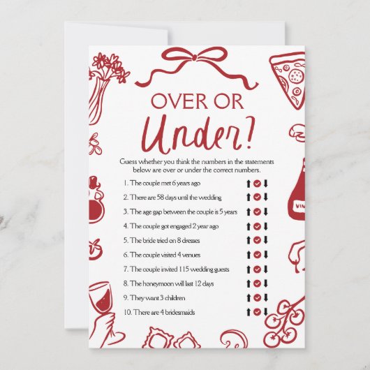 Amore Hand getrokken over of onder Vrijgezellenfee Kaart (Voorkant)