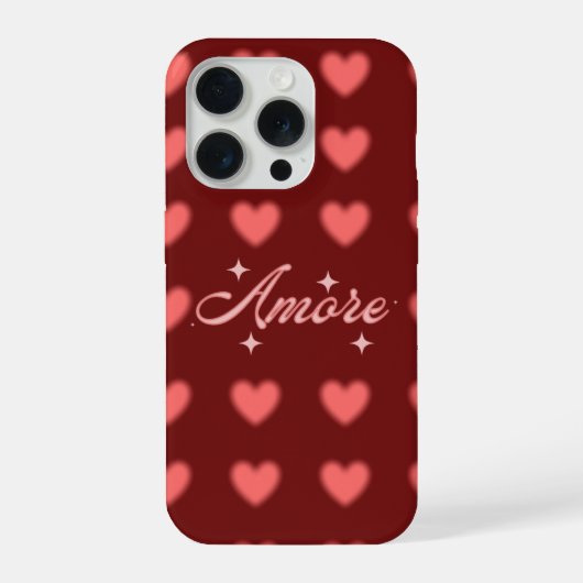 Amore Hartpatroon telefoonhoesje | Stroeve telefoo iPhone Hoesje (Achterkant)