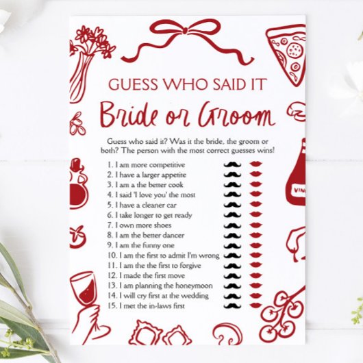 Amore Italiaanse Bruid of Bruidegom Bruidsjonker F Kaart