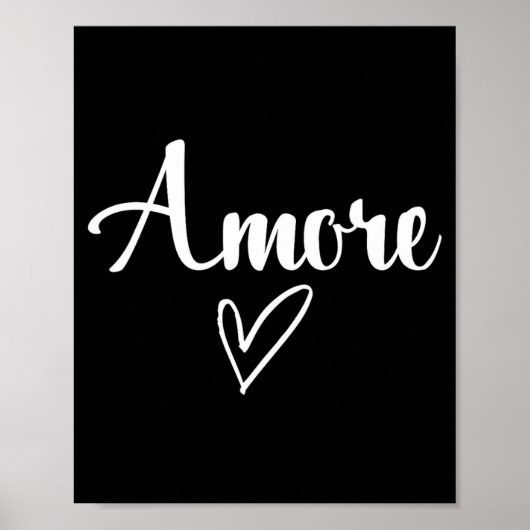 Amore Italiaanse Liefde Valentijnsdag Poster (Voorkant)