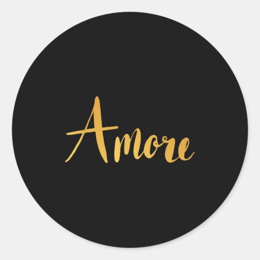 Amore - Italian Love Valentine's Day  Ronde Sticker (Voorkant)