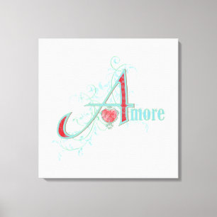 AMORE - Liefde - Ingepakt Canvas Afdruk