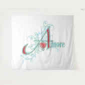 AMORE - Liefde - Wandtapijt Wandkleed (Voorkant (horizontaal))