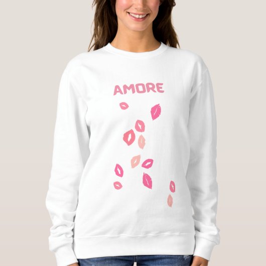 Amore Lip Print Sweatshirt (Voorkant)