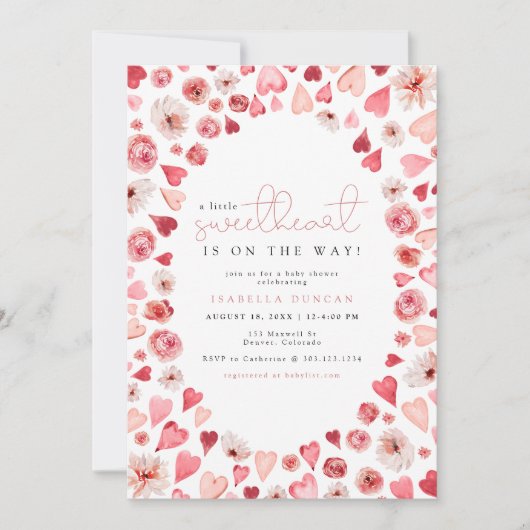 AMORE Little SweeBaby Valentijnsdag Baby shower Kaart (Voorkant)