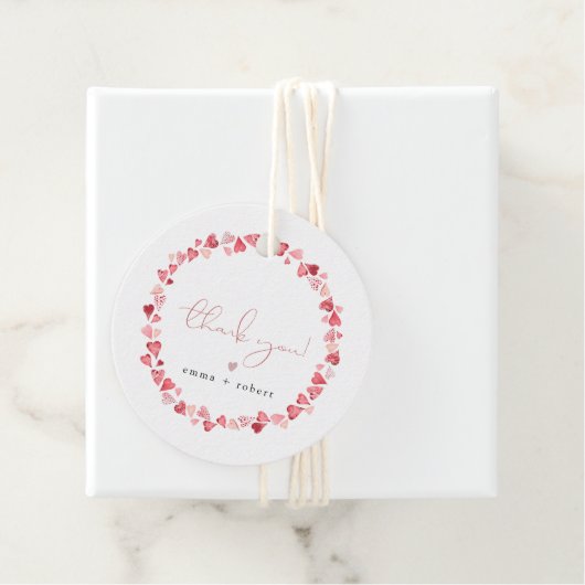 AMORE Little Sweetheart Valentijnsdag Baby shower Bedankjes Labels (In situ)