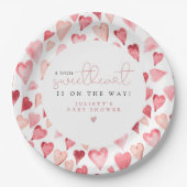 AMORE Little Sweetheart Valentijnsdag Baby shower Papieren Bordje (Voorkant)