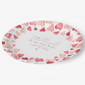 AMORE Little Sweetheart Valentijnsdag Baby shower Papieren Bordje (Gekanteld)