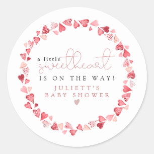 AMORE Little Sweetheart Valentijnsdag Baby shower Ronde Sticker