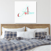 AMORE - Love - Wrapped Canvas (Insitu (Slaapkamer))