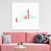 AMORE - Love - Wrapped Canvas Afdruk (Insitu (Woonkamer))