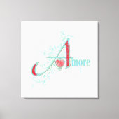 AMORE - Love - Wrapped Canvas Afdruk (Voorkant)