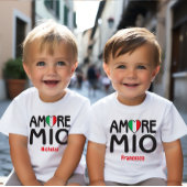 AMORE MIO Italiaanse Vlag Hart Wit