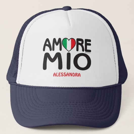 AMORE MIO Personalized Trucker Hat Trucker Pet (Voorkant)
