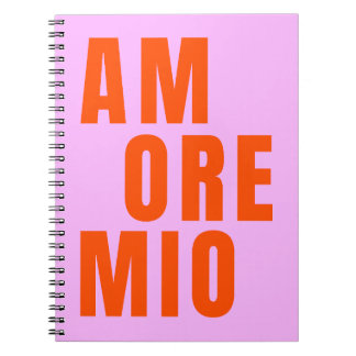 Amore Mio Speelse Tekst Notitieboek