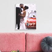 Amore, Modern Script · Aangepaste foto, namen & da Canvas Afdruk (Insitu (Woonkamer))