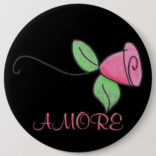 AMORE RONDE BUTTON 6,0 CM (Voorkant)