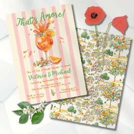 Amore Spritz Oranje Vrijgezellenfeest Toile Invita Kaart