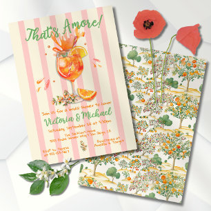Amore Spritz Oranje Vrijgezellenfeest Toile Invita Kaart