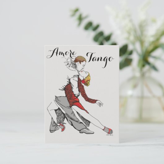 Amore Tango Briefkaart (Staand voorkant)