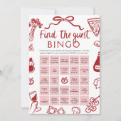 Amore Vind de gast Bingo Vrijgezellenfeest spel Kaart (Voorkant)
