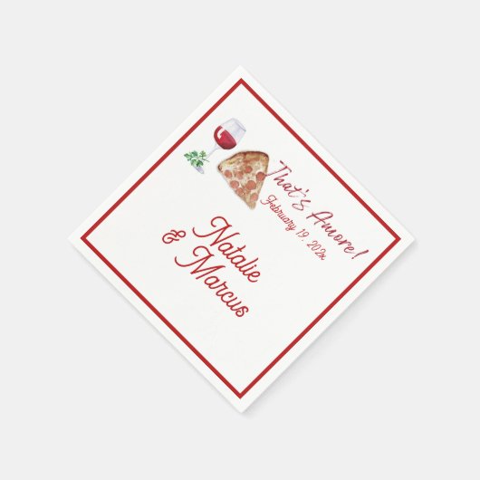 Amore Vrijgezellenfeest in Italiaanse stijl Servet (Hoek)