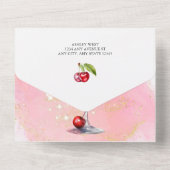 Amore | VRIJGEZELLENFEEST WATERVERF All In One Uitnodiging (Achterkant)